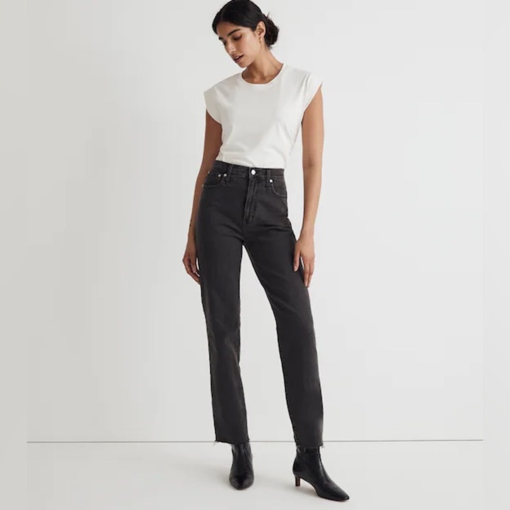Madewell Women’s Black High Rise Perfect Vintage Straight Jean
